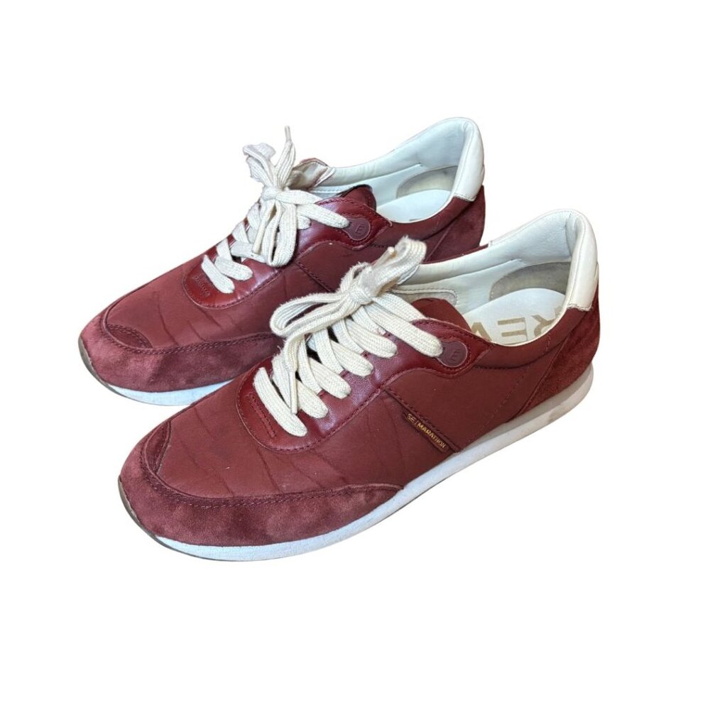 Sam Edelman Rêve Burgundy Suede Sneakers Sample Not for Resale Rare